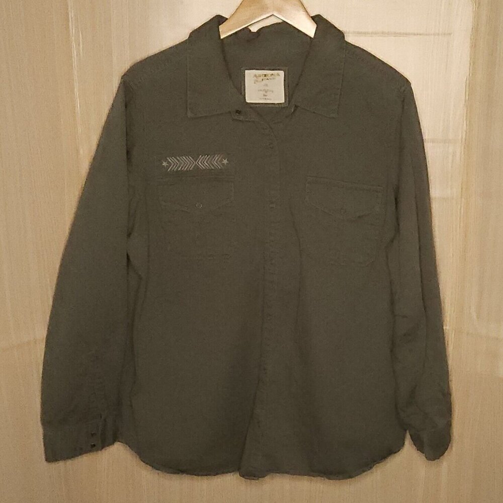 Arizona Army Green Snap Down Shacket XXL